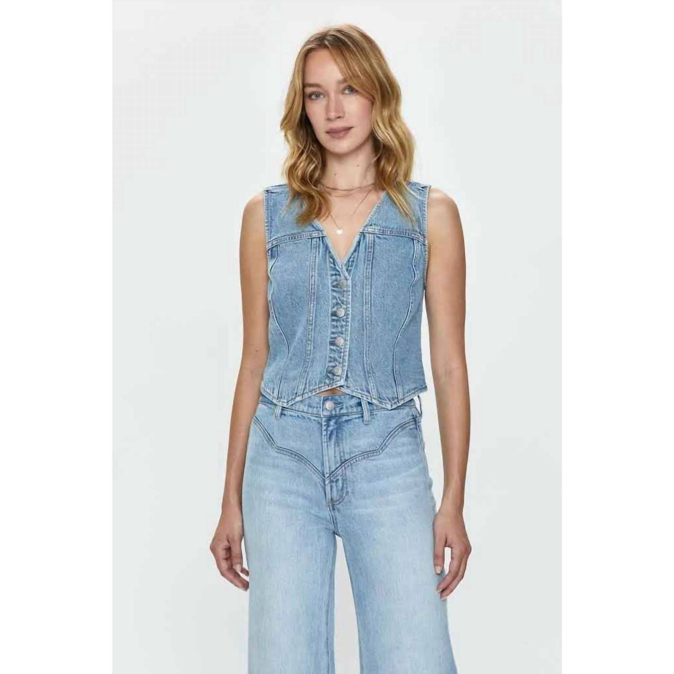 New Pistola Sydney Denim Vest In Provence